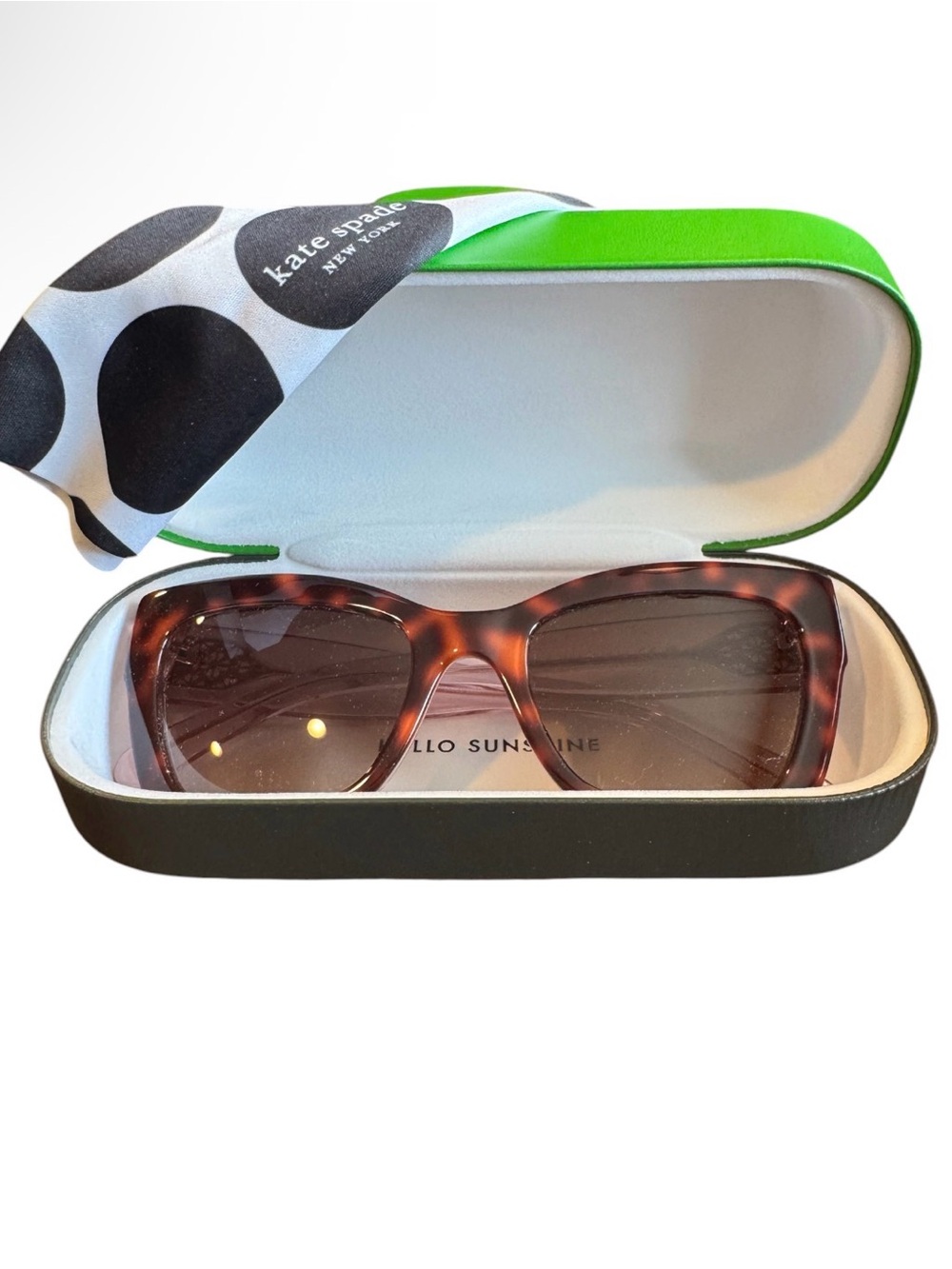 kate spade Tortoise Brown Gradient Square Sunglasses